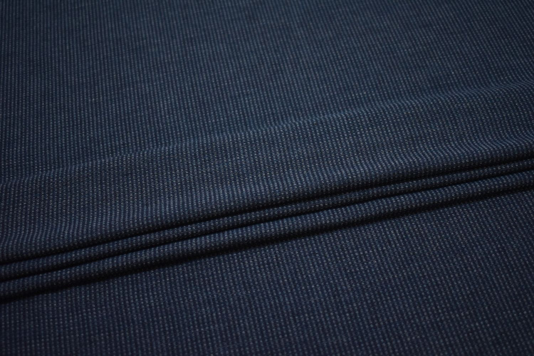 Костюмная синяя ткань W-125270