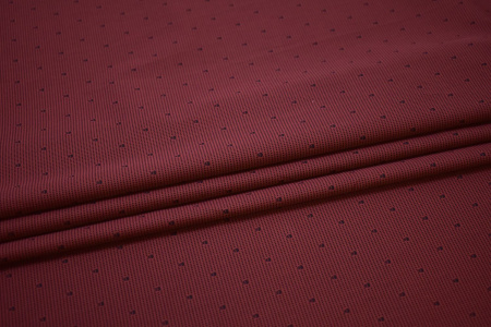 Рубашечная бордовая черная ткань геометрия W-132507