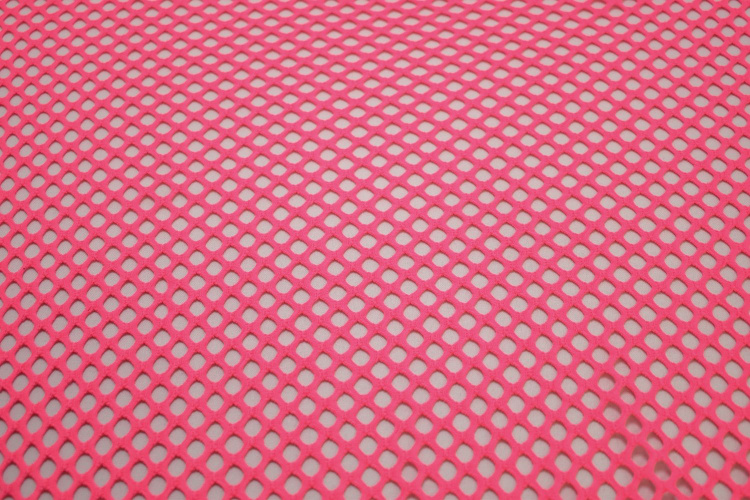 Сетка-стрейч розовая крупная ячейка W-128142