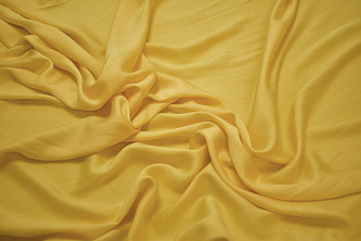 Плательная желтая ткань W-129593