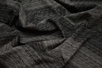 Костюмная черно-серая ткань W-131327