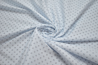 Рубашечная голубая синяя ткань геометрия W-132108