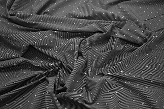Рубашечная белая черная ткань геометрия W-131869