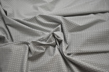 Рубашечная черная серая ткань геометрия W-132963