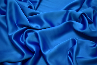Плательная синяя ткань W-126749