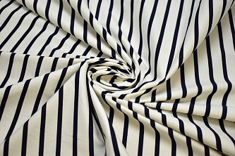 Рубашечная белая ткань синяя полоска W-132654