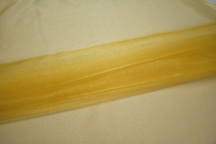 Органза желтого цвета W-126395