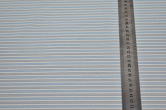 Рубашечная голубая белая ткань полоска W-131573