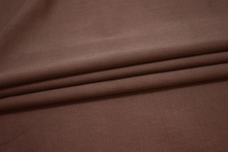 Костюмная терракотовая коричневая ткань W-132970