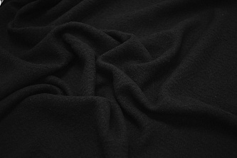 Пальтовая черная ткань W-129735