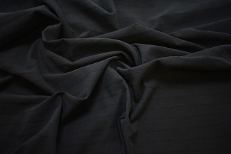 Костюмная темно-синяя фактурная ткань W-131393