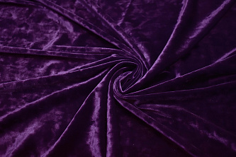Бархат-стрейч фиолетовый лайкра W-133774