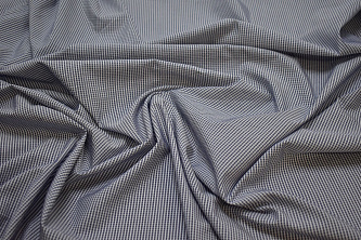 Рубашечная белая синяя ткань полоска W-131887