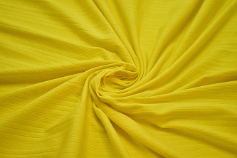 Трикотаж желтый фактурная полоска W-129941