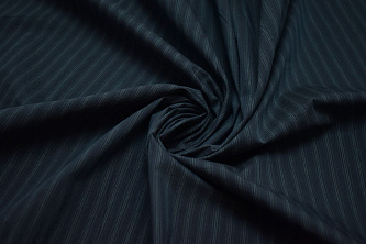 Рубашечная синяя ткань полоска W-132015