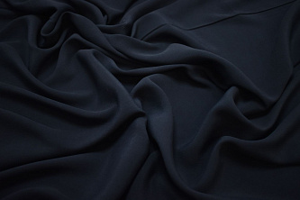 Плательная синяя ткань W-125901