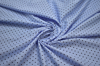 Рубашечная голубая синяя ткань геометрия W-132107