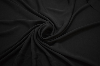 Плательная черная ткань W-127186