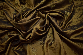 Тафта оливкового цвета вышивка W-130024