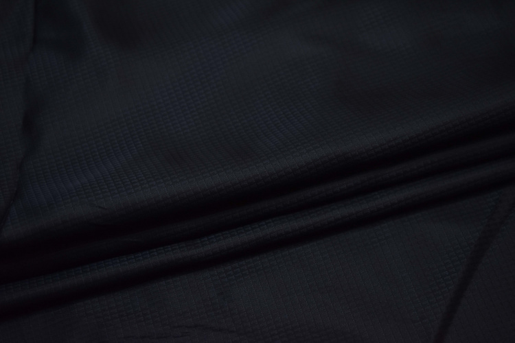 Подкладочная тёмно-синяя ткань геометрия W-132337