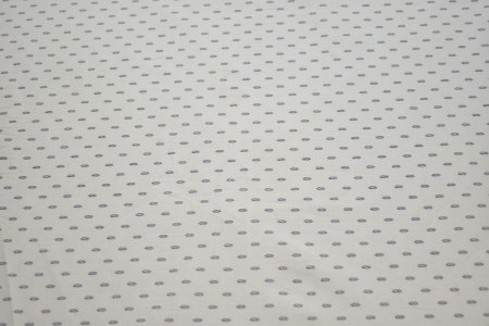 Рубашечная белая синяя ткань геометрия W-132892