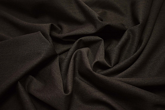 Костюмная тёмно-коричневая ткань W-132516
