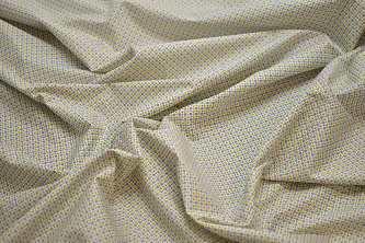 Рубашечная белая оливковая ткань геометрия W-133123