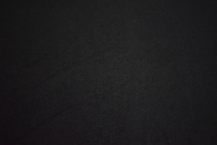 Пальтовая черная ткань W-130189
