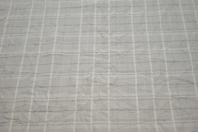 Рубашечная серая ткань полоска W-132014