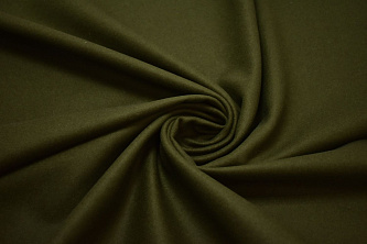 Пальтовая цвета хаки ткань W-130936