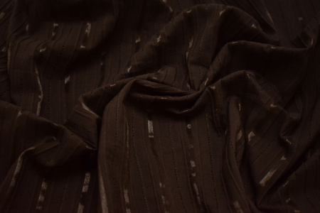 Рубашечная коричневая ткань полоска W-133194