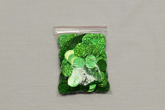 Пайетки зеленого цвета 1,4 см W-133852
