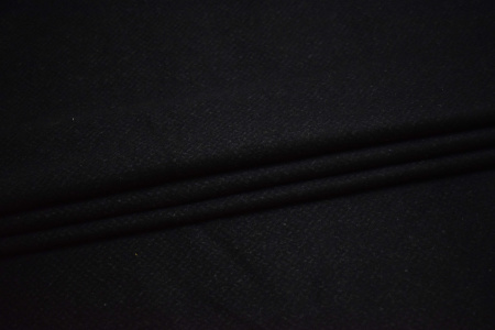 Костюмная фактурная черная ткань W-132478