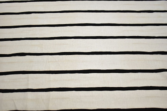 Трикотаж белый черная полоска W-128318
