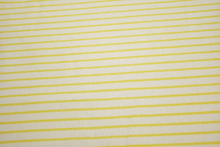 Трикотаж белый желтый полоска W-131754