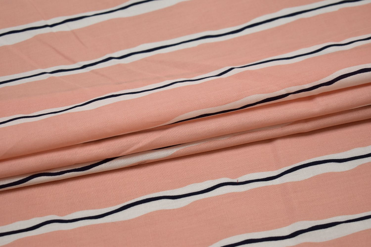 Рубашечная персиковая ткань полоска W-130741