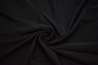 Костюмная черная ткань с эластаном W-131210