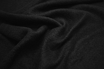 Пальтовая черная ткань W-125570