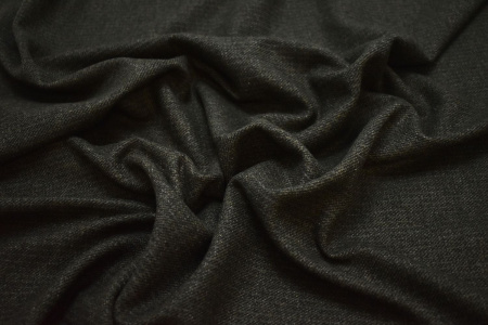 Костюмная черная хаки ткань W-130647