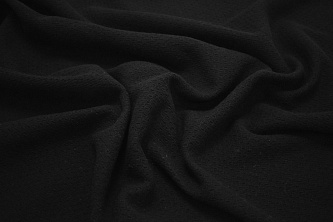 Пальтовая черная ткань W-129756