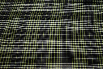 Рубашечная ткань зеленая черная полоска W-131783
