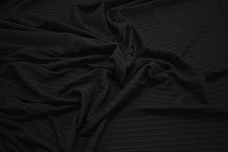 Трикотаж лапша черного цвета W-131456