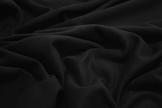 Пальтовая черная ткань W-125575