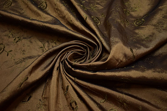 Тафта коричневого цвета вышивка W-130403