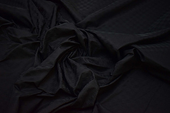 Курточная черная ткань W-126816