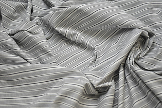 Рубашечная серая ткань полоска W-128819
