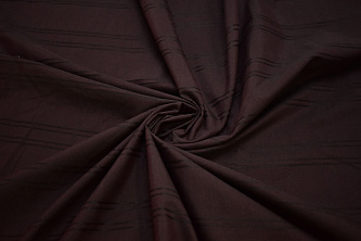 Рубашечная бордовая ткань в полоску W-130622