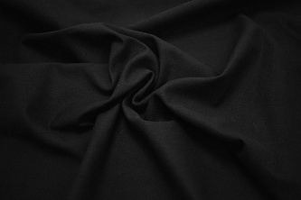 Костюмная черная ткань W-125589