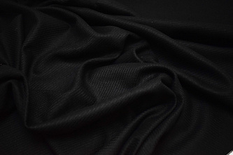 Костюмная черная фактурная ткань W-132479