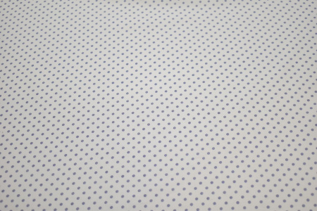 Рубашечная белая синяя ткань горох W-130317